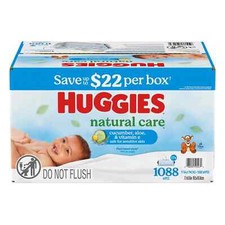 Huggies Natural Care Baby Wipes, Cucumber and Green Tea, 17 pk., 1088 Wipes
