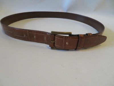 MENS CLAUDIO ORCIANI BROWN LEATHER BELT W/COPPER BUCKLE 41  display picture 2