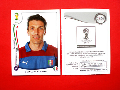 Panini  FIFA WORLD CUP 2014  Gianluigi BUFFON ITALY N° 319