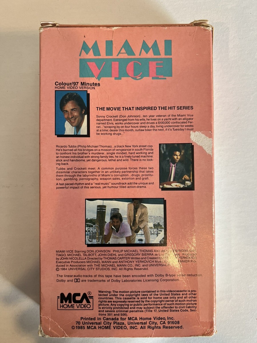 Miami Vice - The Movie (VHS, 1991) for sale online | eBay