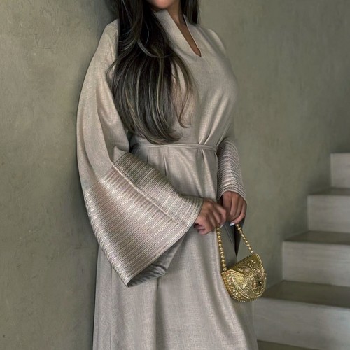 Kaftan Abaya Dubai Women Long Dress Evening Muslim Robe Modest Islamic Gown Prom - Picture 20 of 23