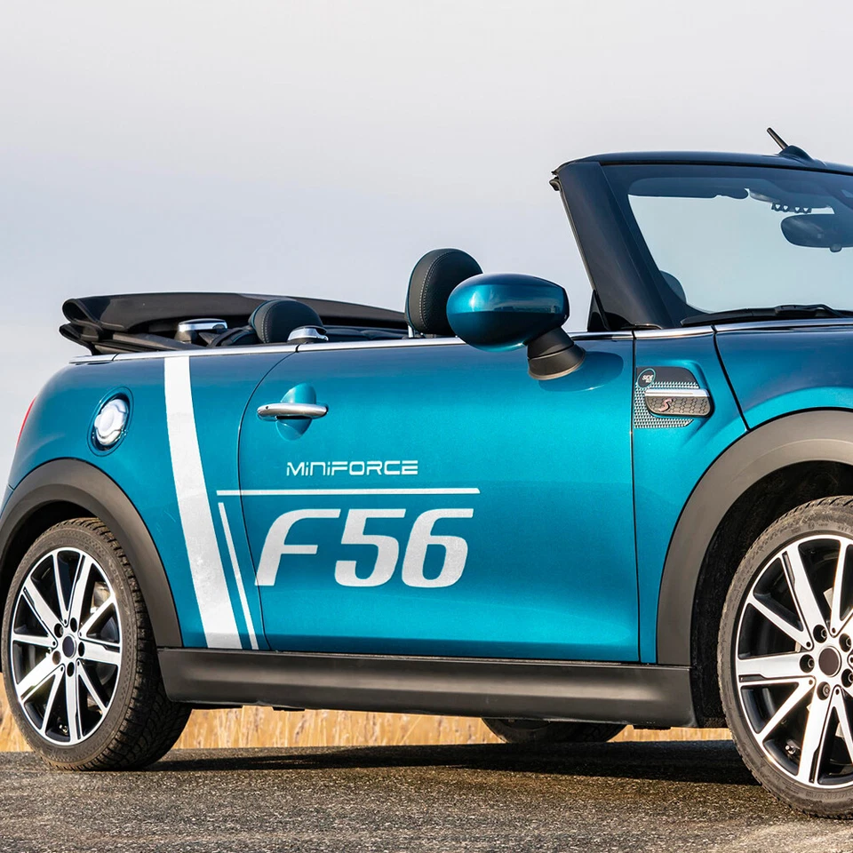 Pegatina a rayas laterales de la puerta del coche 2 piezas para decoración gráfica Mini Cooper F56 Foto 4 de 4