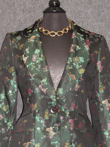 LEA ROME Colorful Floral Embroidered 2 PC Skirt Suit SZ 40 - Picture 2 of 9