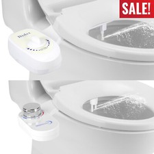 Bidet Toilet Seat Attachment Single/Dual Water Clean Spray Non-Electric Spray US
