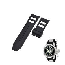 Russian Diver 7237 26mm Black Rubber Watch Strap For Invicta