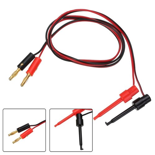 Zuverlässiger Haken Clip Elektrokabel Messleitungen mit Bananenstecker Steckver - Bild 1 von 23