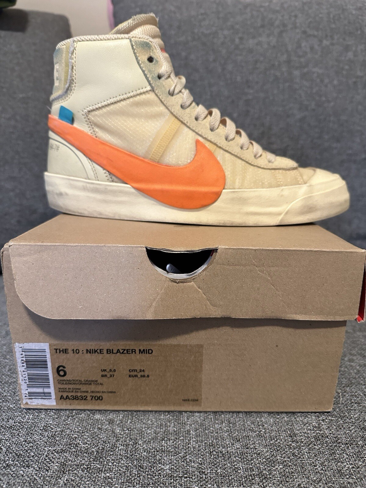 OFF WHITE X NIKE RARO Blazer Nike x OFF WHITE All Hallows Eve taglia 6 uomo o 7 5 donna Halloween ?