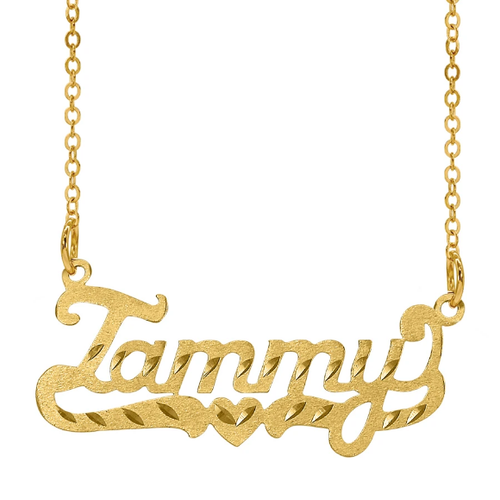 Personalized Sterling Silver 14KGold Any Name Plate Script Chain Necklace USA - Picture 7 of 43