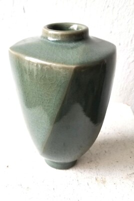 Elke Schmeer / Vase - 90er Jahre - Seladon - Studiokeramik