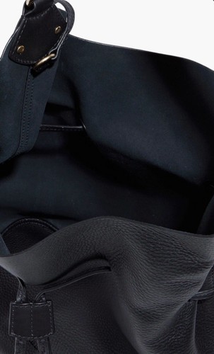 Bolso Bucket Burberry Negro Borlas Cuero Guijarro Cordón Nuevo con Etiquetas - Imagen 5 de 23