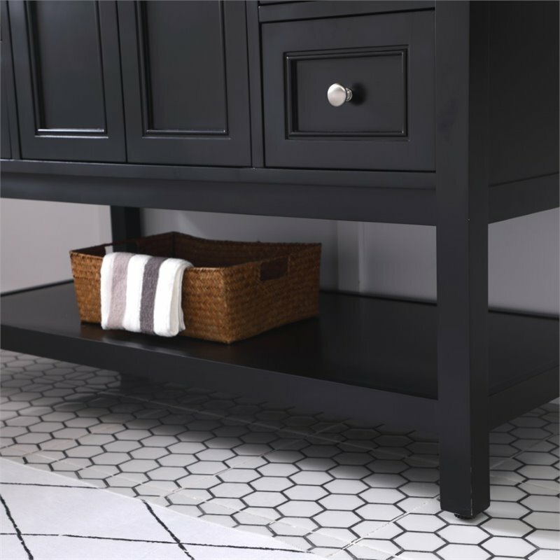 Elegant Decor Metropolis 48" Single Marble Top Bathroom Vanity in Black | eBay
