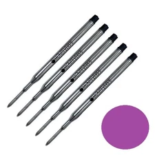 5 - K Style Ballpoint Refills for SHEAFFER PEN, PURPLE INK,  Medium Point