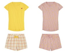 Mädchen Shorty Schlafanzug Baumwolle Pyjama Mädchenpyjama Nachtwäsche kurzarm