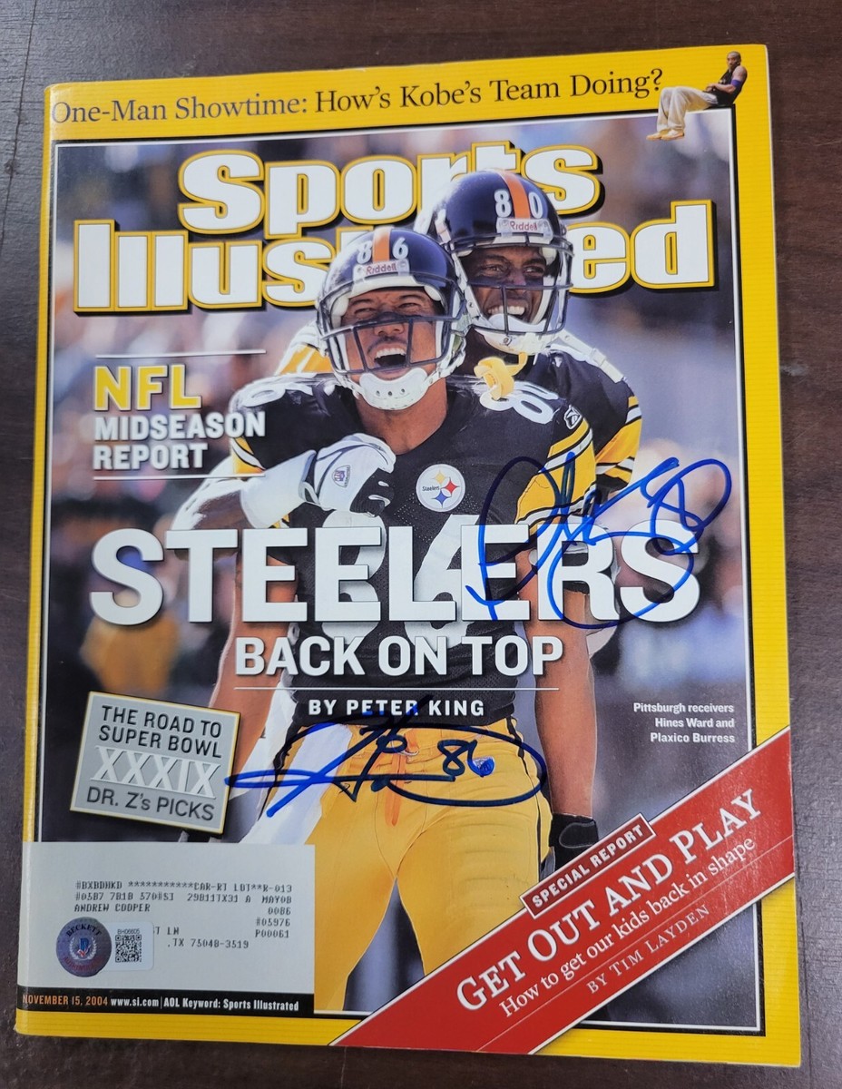 Hines Ward Plaxico Burress Steelers Signed Sports Illustrated 11 Hines Ward Plaxico Burress Steelers Signed Sports Illustrated 11