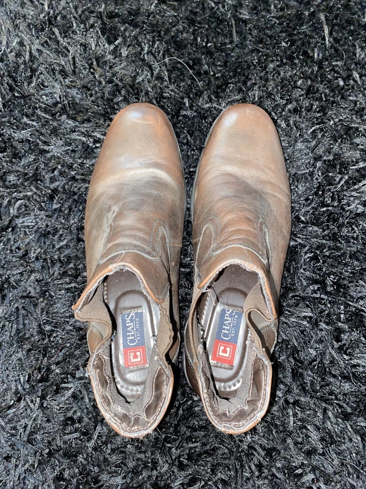 Botas de cuero Chaps para hombre 12M estilo vintage Foto 3 de 4