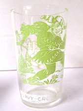 Vintage Davy Crockett Indian Fighter Hero Of Alamo Peanut Butter Glass RARE