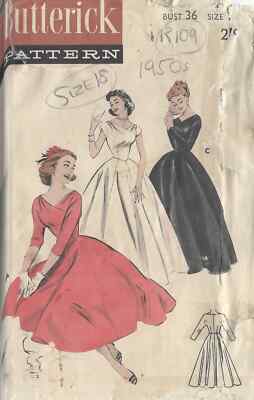 Robe Vintage Couture Années 1950 Simplicity B36 - Neuf