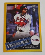 RONALD ACUNA JR. 2020 TOPPS CHROME BEN BALLER EDITION 1985 GOLD REFRACTOR /50