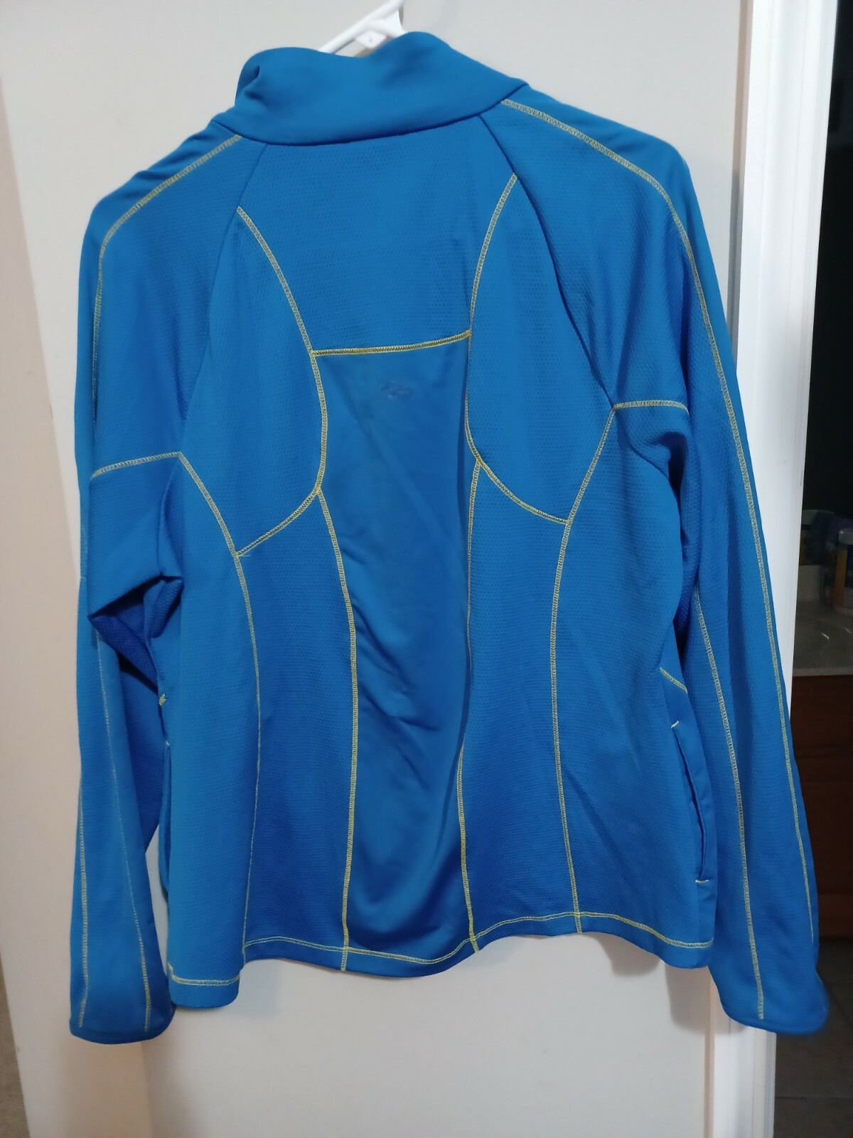 Giacca donna XL Fila Sport full zip corsa track blu bordo giallo