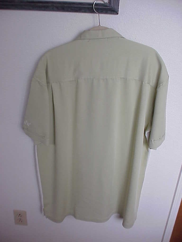 CAMISA DE BOLOS HARRITON RETRO TALLA XL, LOS COLORES SON VERDE CLARO Y BLANCO - Imagen 3 de 4