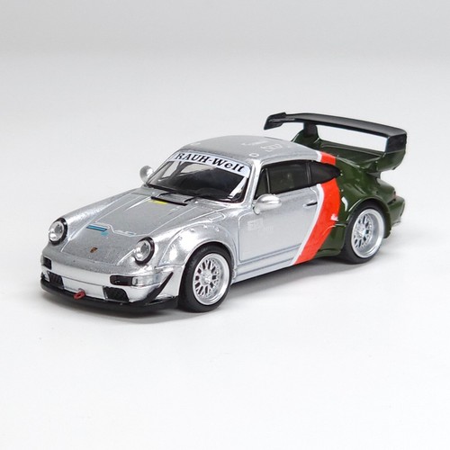 Mini Station Cyberpunk RWB Porsche 964 Silver w Figure - Picture 2 of 5
