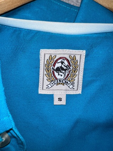 CINCH Western Shirt Button Up Long Sleeve Blue Size Small - 第 8/9 張圖片