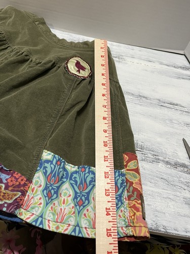 MATILDA JANE 8 Girls MERIDIAN Olive Green Patchwork Corduroy Skirt Secret Fields - Picture 11 of 12
