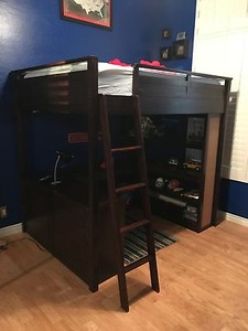 Pottery Barn Teen Study And Sleep Loft Bed Ebay