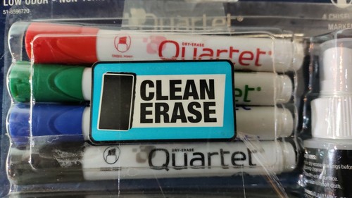 Quartet Dry Erase Marker And Eraser Set 4Pk (51-659672Q) ©️ - Picture 2 of 4
