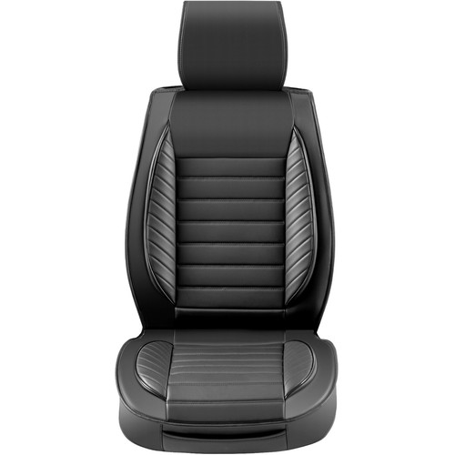 VEVOR Seat Covers Universal Front Seats 2pcs for Most Cars SUVs and Trucks Black - Picture 10 of 12