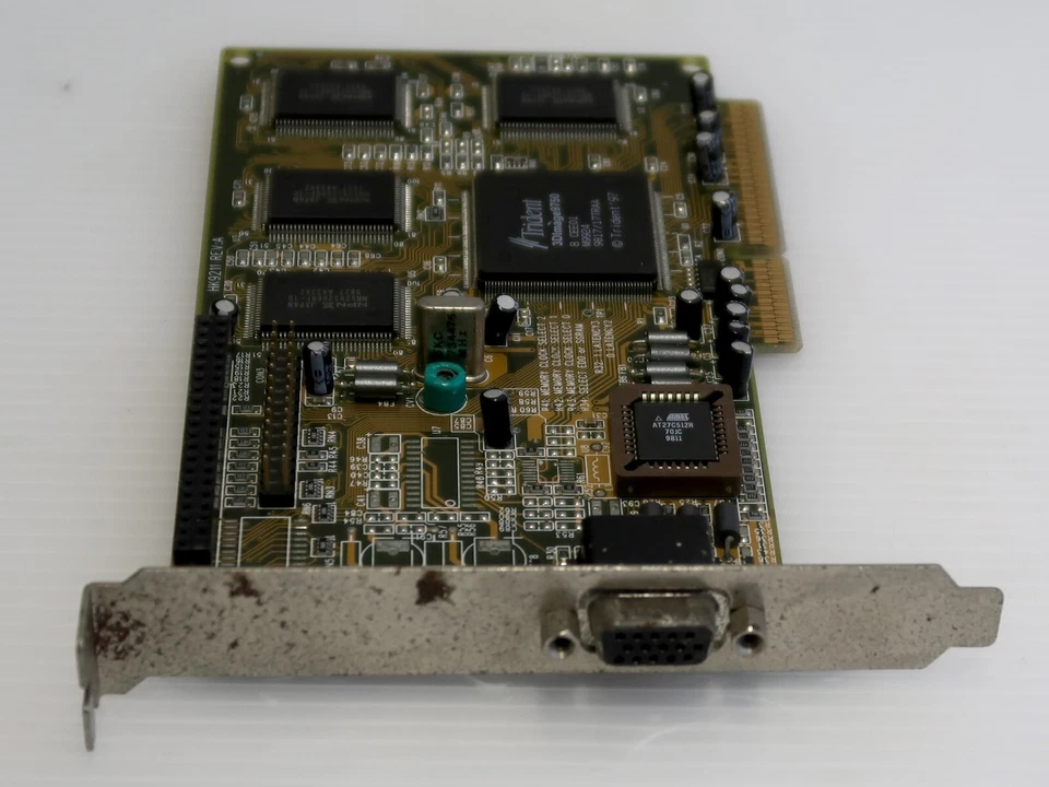 Trident 3DImage 9750, 4MB, AGP 2x, Trident HK9211, VIDEO CARD - WORKING - Image 2 of 3
