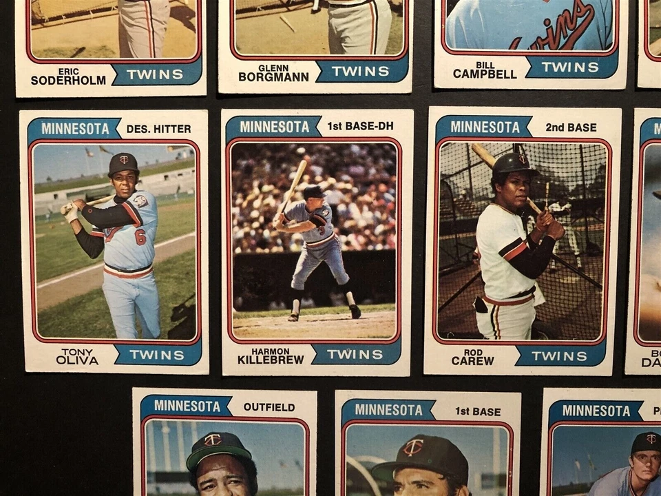1974 Topps MINNESOTA TWINS Complete TEAM Set ROD CAREW Harmon KILLEBREW Goltz - Image 2 of 2