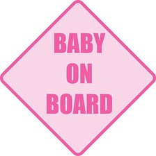 BEBÉ A BORDO NIÑA Pegatina Rosa Coche Furgoneta Bebé Niño Niños Seguridad Niños Niños