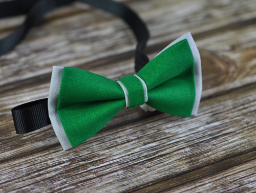 Father Son Match 100% Cotton Handmade Grey and Ever Green Bow Tie Bowtie Wedding - Picture 7 of 22
