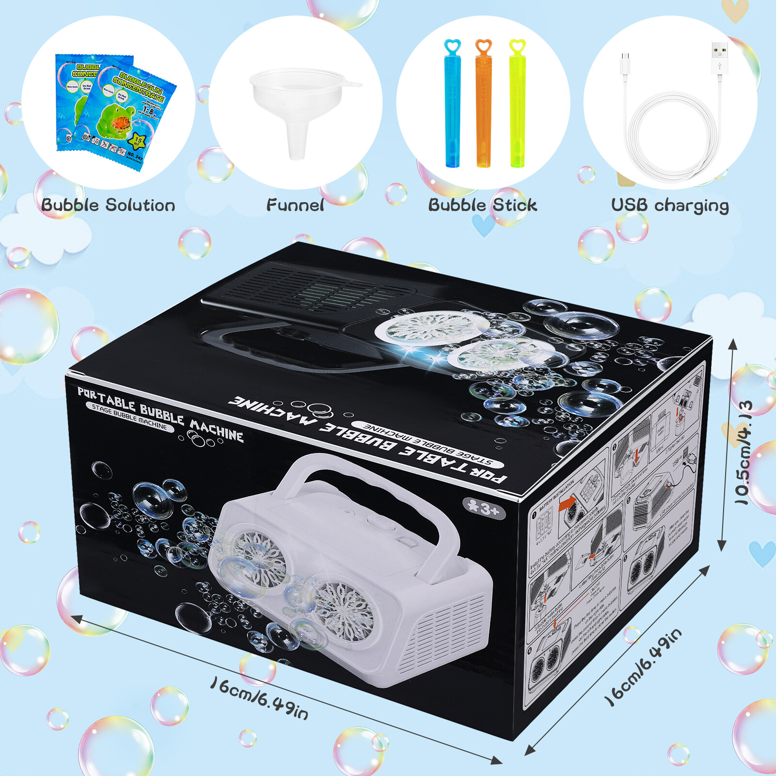 Macchina Bolle Di Sapone | Coniglietto Pasquale | Luci LED | Regalo Bambini - Foto 4