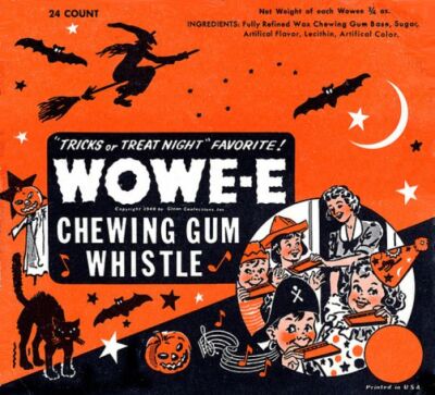 Vintage Wowe_E Halloween Candy Ad Reproduction Print Advertising 17x12