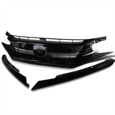 Spec-D Tuning Front Hood Grille+Eyelid Compatible with 2016-2018 Honda Civic