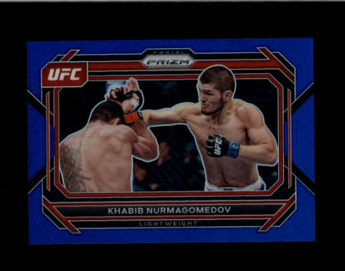 KHABIB NURMAGOMEDOV 2023 PANINI PRIZM UFC #45 BLUE PRIZMS PARALLEL #/175 BD1629