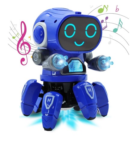 Lvelia Robot Toy, Intelligent Electronic Walking Dancing Robot, Lights & Music