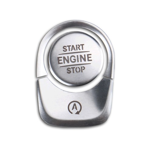 Metal Silver Engine Start Stop Button Sticker Trim For Benz A CLA Class 2020-24 - Picture 2 of 3