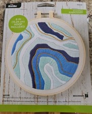 Bucilla Geode Stamped Embroidery Kit with 6 Inch Hoop 49321E
