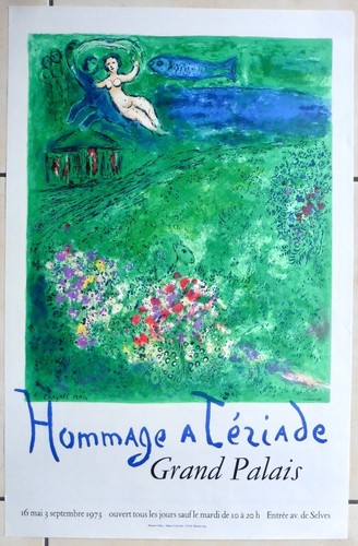 MARC CHAGALL 1973 Plakat Hommage an Tériade Grand Palais von MOURLOT und SORLIER