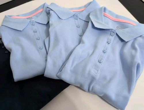 Lot Of 7 Wonder Nation Girls School Uniform Short & Long Sleeve Polos 2 L, 5 XL - Picture 14 of 18
