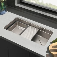 29.9"x16.9"x8.5" Stainless Steel Single Bowl Undermount Kitchen Sink Basin