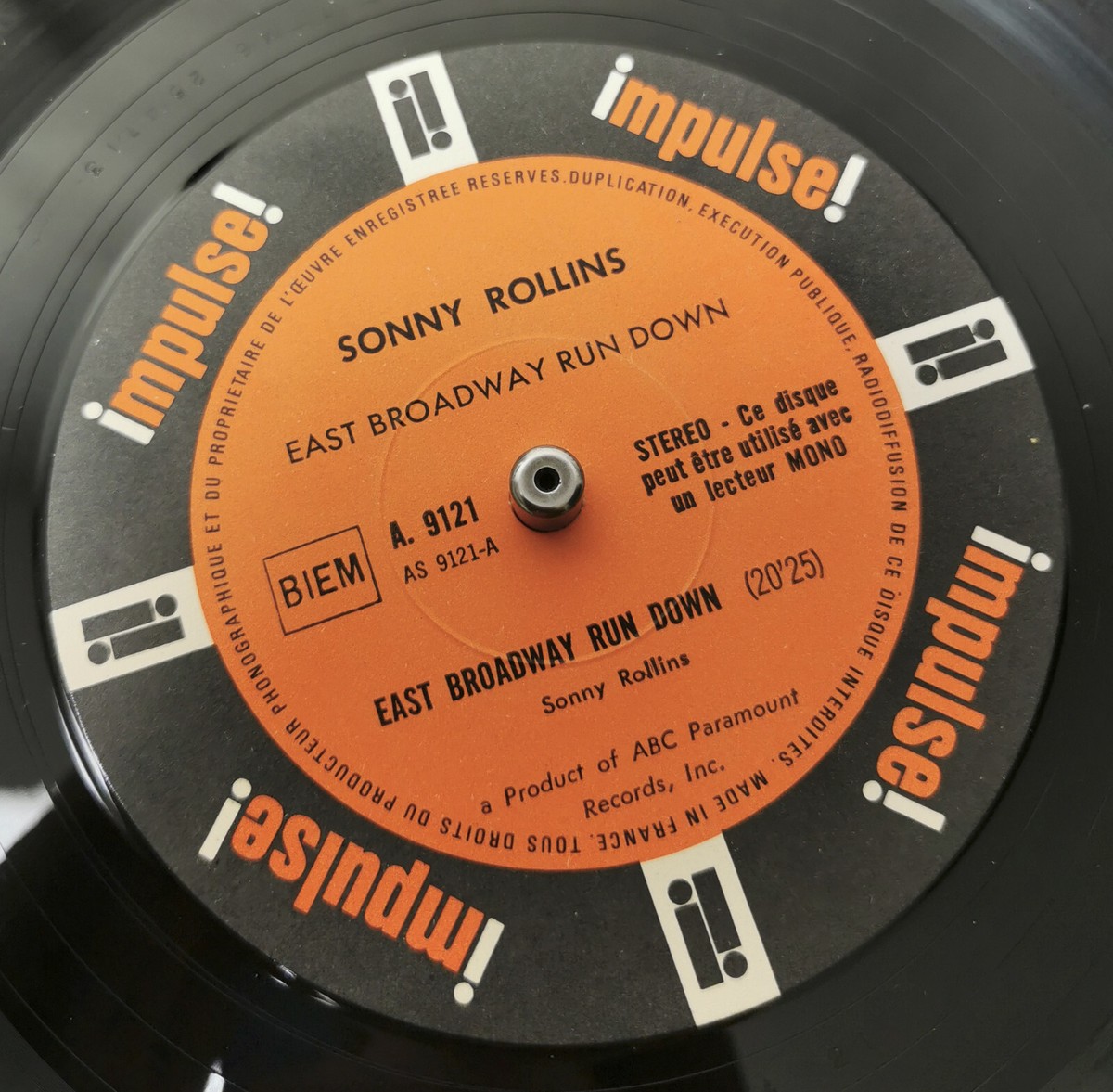 ワールドワイドLP Sonny Rollins East Broadway Run Down AS9121 Impulse! /00260 release_202101_A-AS-9121-East-