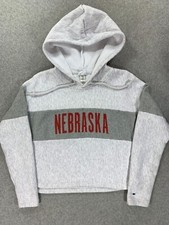 Nebraska Cornhuskers Cropped Champion Reverse Weave Sweatshirt Women's Medium 