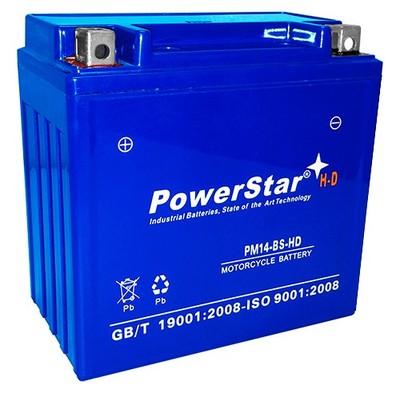 NEW H-D YTX14-BS AKA CTX14-BS Motorcycle/PowerSport Battery - 3 Year Warranty