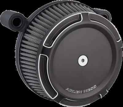AN Big Sucker Air Filter Kit Cover Beveled Black Harley Dyna Switchback 12-16