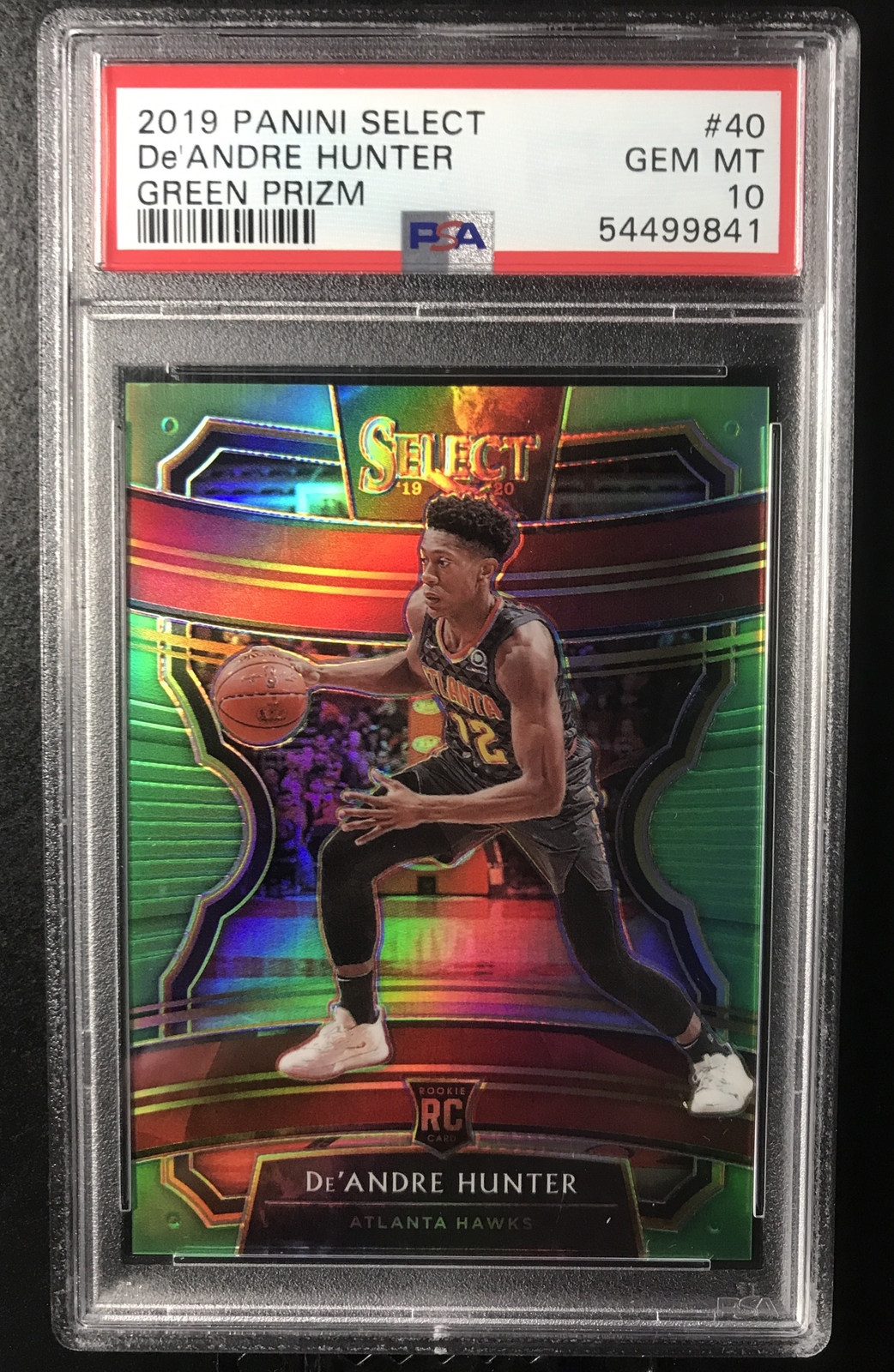 2019 Select De'Andre Hunter Green Prizm Concourse Rookie #/75 PSA 10 pop 1 of 2