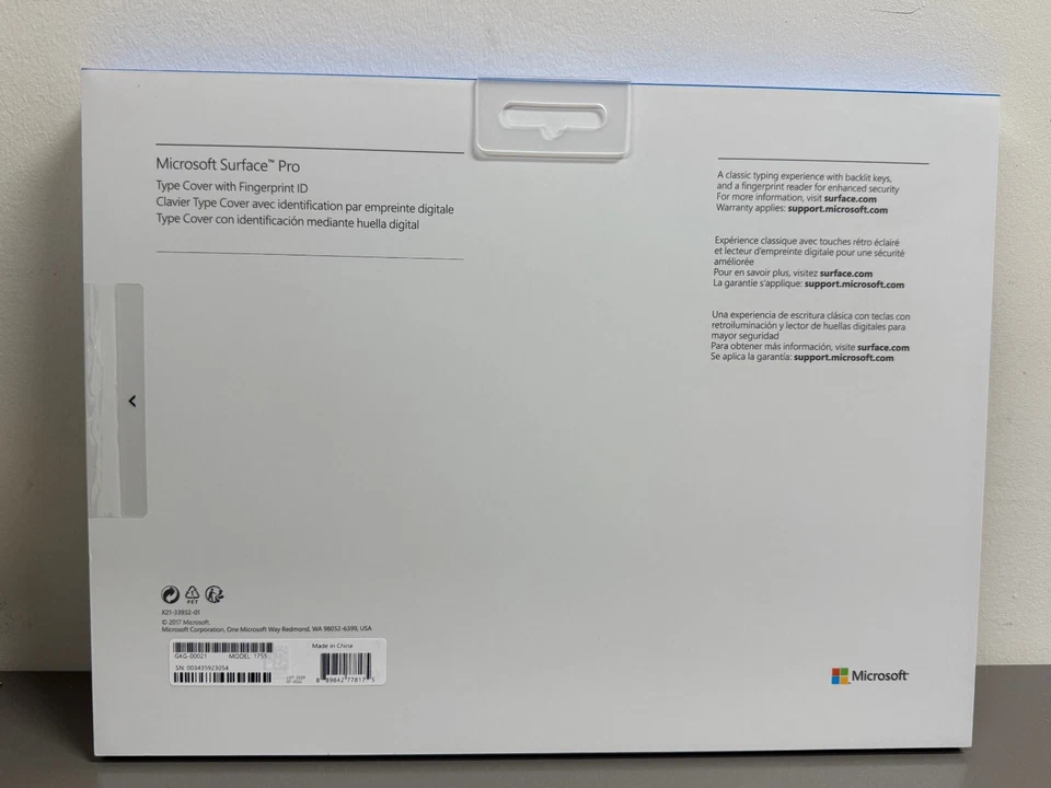 NEW Microsoft Surface Pro Type Cover GKG-00021 Bilingual FRENCH W/Fingerprint - image 2 of 3